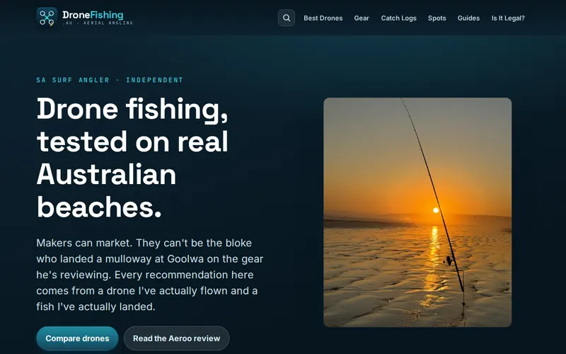 DroneFishing AU — drone fishing tested on real Australian beaches