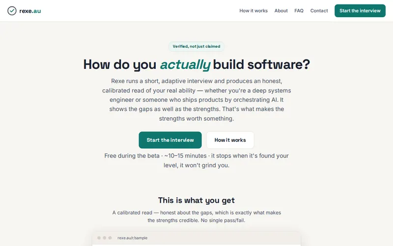 Rexe — how do you actually build software? Adaptive AI interview
